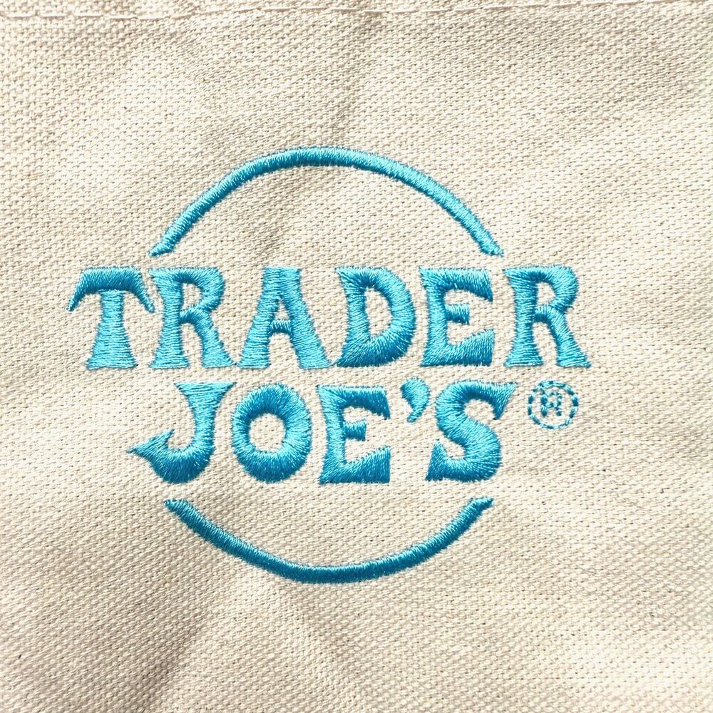 Trader Joe's Mini Tote Bag Green Pastel Canvas Limited Edition Spring - Picture 9 of 9